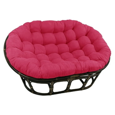 Maykoosh Rustic Romance Rattan Double Papasan Chair With Microsuede Cushion
