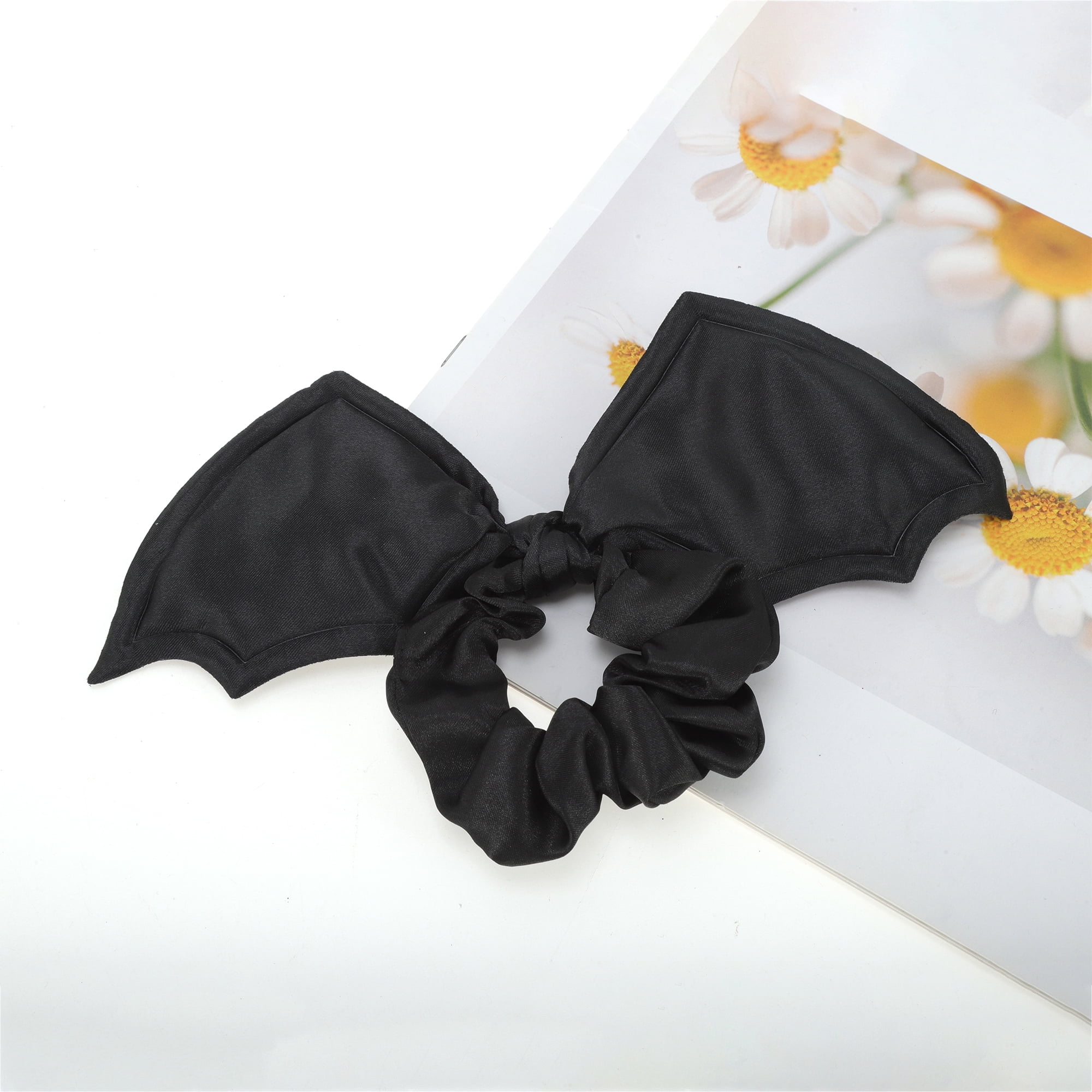 Unique Bargains Stylish Halloween Bat Hair Elastic for All Occasions 1 Pc Black