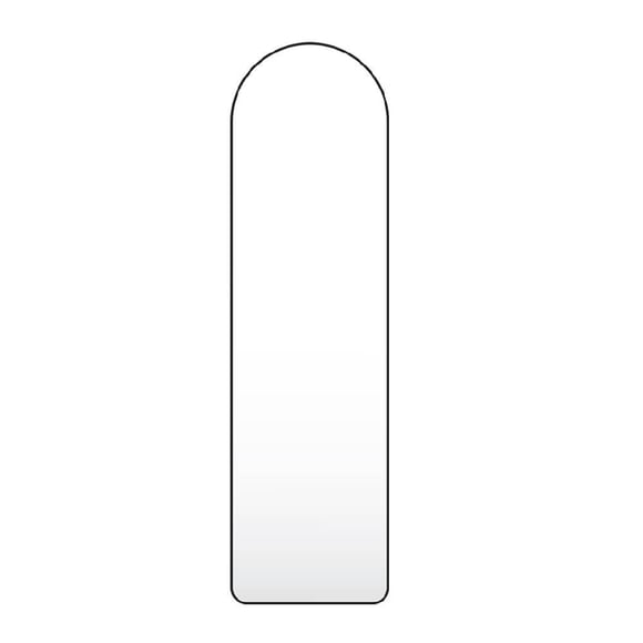 Espejo Home Trends Arqueado de Pie Aluminio Negro 155 x 43cm