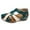 Green, variant on Samickarr Summer Sandals For Women Indoor And Outdoor Wide Summer Plus Size Orthopedic Sandals Retro Round Toe Color Matching Women's Casual Wedge Sandals