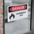 thumbnail image 4 of (2 Pack) Flammable Gas OSHA Danger Sign 10 Inch X 7 Inch Vinyl Label Decal Sticker Weather Resistant, UV Protected for Workplace, Business, and Construction Site, Made in the USA, 4 of 7