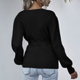 thumbnail image 5 of Viikei Sweaters For Women Clearance Plus Size Pullover Sweaters For Women Loose Solid Color Waist Belted V-Neck Long Sleeve Tops, 5 of 8