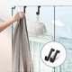 thumbnail image 4 of 2026 Towel Hook 5 Pack Stainless Steel Water Proof Over Shower Door Hook for Bathroom Frameless Glass Door 0.82(2.1cm) Hanging Towels , Matte Black, 4 of 5