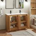 thumbnail image 6 of 48" Wood Bathroom Vanity Set with Double Sink Top, Faucet and Drain, Without Mirror, 6 of 10