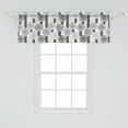 thumbnail image 2 of Ambesonne Floral Window Valance, Abstract Doodle Pattern, 54" X 18", Pale Grey White, 2 of 3