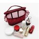thumbnail image 2 of Heart Pattern Makeup Case Lightweight Nylon Construction And Spacious Interior Compartments Cosmetic Case Small red, 2 of 5