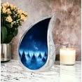 thumbnail image 5 of Blue Mist Large Urns For Human Ashes Adult Men - Memorial Tiny Urn For Ashes Adult Mom - Handcrafted Urn For Funeral - Burial Urns For Decorative - 10Inch And 3Inch, 5 of 7