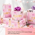 thumbnail image 2 of Papel de regalo Yarcony Girl Birthday, rosa y dorado, 5 m x 43 cm, 2 of 8