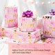 thumbnail image 2 of Papel de regalo Yarcony Girl Birthday, rosa y dorado, 5 m x 43 cm, 2 of 8