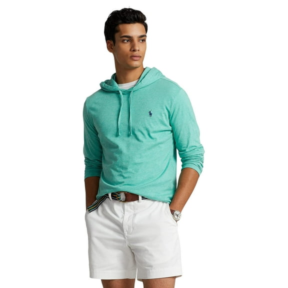 POLO RALPH LAUREN Jersey Hooded T-Shirt Resort Green Heather SM