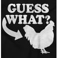 thumbnail image 2 of Guess What Chicken Funny Sarcastic Plus Size Long Sleeve Graphic Tee Shirt Brisco Brands 2X, 2 of 5