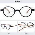 thumbnail image 3 of MAGIMODAC Anti Blue Light Round Retro Reading Glasses Spring Hinges Blue Light Blocking Eyeglasses Eyewear Readers (Black, +2.5), 3 of 6