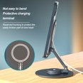 thumbnail image 2 of Swivel folding portable wireless charging desktop magnetic suction phone holder, 2 of 6