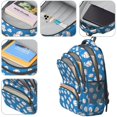 thumbnail image 4 of Baseballs Only Blue Pattern Backpack for School, Cute School Bag with Adjustable Shoulder Straps and Padded Back, 16.9"x12.6"x5.9", 4 of 5