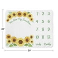 thumbnail image 3 of Sweet Jojo Designs Sunflower Yellow Green and White Fleece Milestone Baby Blanket 3 Piece Set, 3 of 6