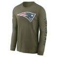 thumbnail image 2 of Men's Nike Olive New England Patriots Salute To Service Long Sleeve T-Shirt, 2 of 3
