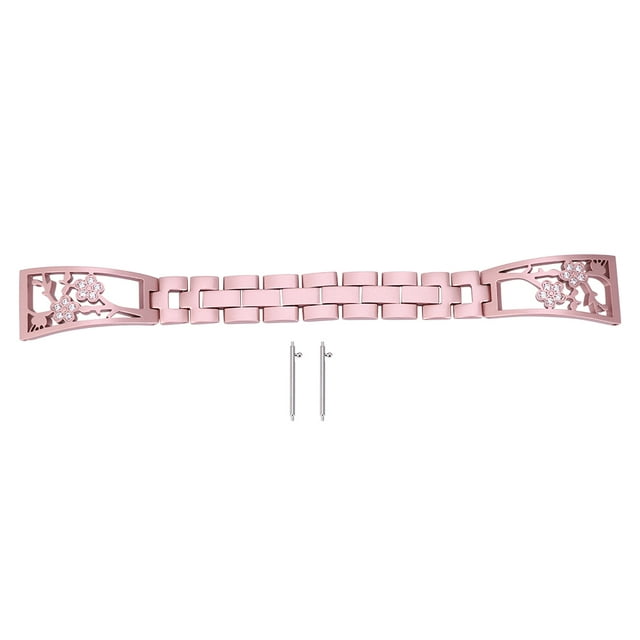 Correa de muñeca de acero inoxidable de moda para mujer para pulsera Fitbit Versa reloj inteligente BandRose oro
