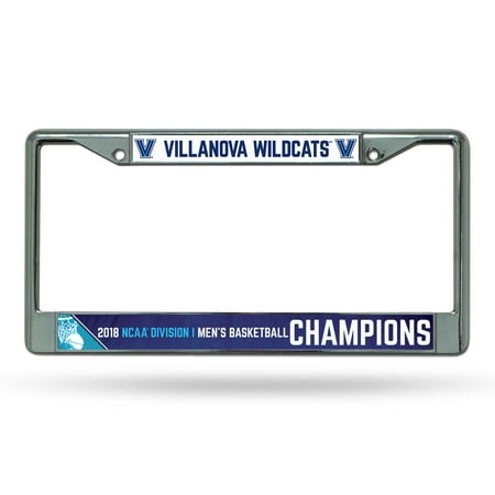 National Champions License Plate - Villanova Wildcats Official NCAA 2018 National Championship License Plate Frame Chrome by Rico 386007