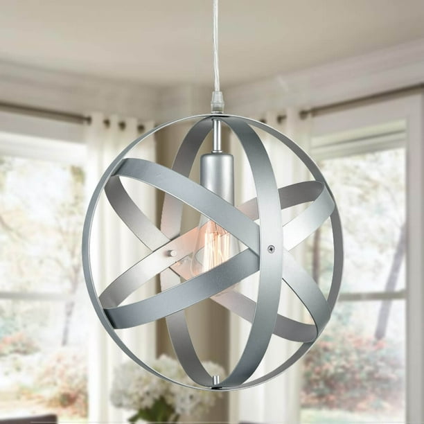 Modern Pendant Lighting Globe Light Silver Gray Com - Light Globe Pendant Chandelier Modern Pendant Lighting Globe Light Silver Gray Com - Light Globe Pendant Chandelier