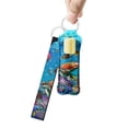thumbnail image 4 of WIRESTER Lipstick Chapstick Holder Keychain Neoprene Lip Balm Holder Cover With Wristlet Keychain Lanyard for Women - Full Tropical Sea Coral, 4 of 6