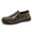 Brown, variant on Men's Casual Loafers Slip On Leather Shoes Comfortable Lightweight Driving Shoes Male Moccasins Classic Penny Loafer Flats Boat Shoes Outdoor Walking Shoes