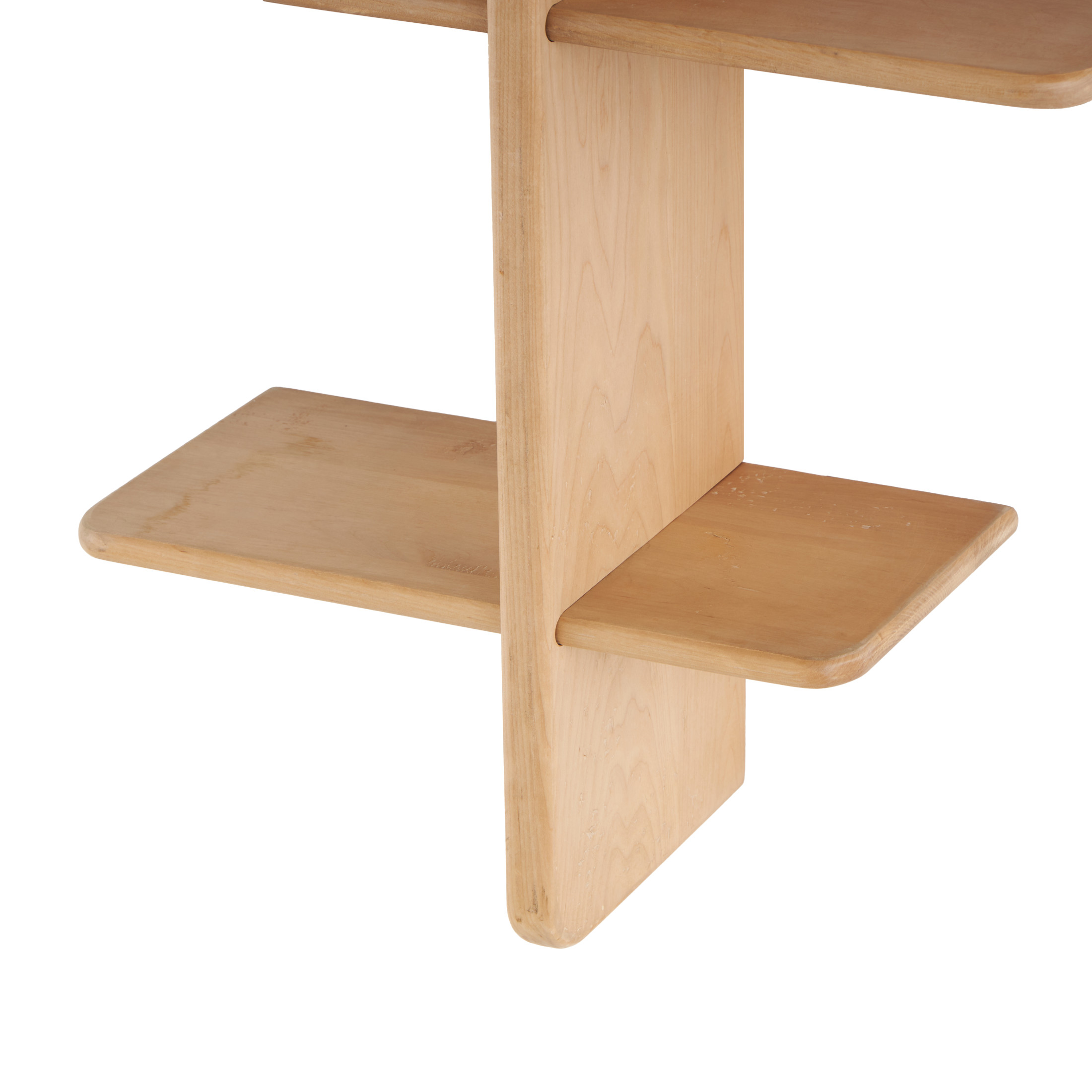 DecMode 15" x 8" Handmade 8-Tier Light Brown Wall Shelf