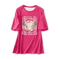 thumbnail image 4 of Oversized Shirts for Women Vintage Country Music Cowboy Graphic Short Sleeve Tees Casual Trendy Relaxed Fit Workout Tops Z002-Hot Pink L, 4 of 4