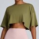 thumbnail image 1 of Traje de Yoga de Secado Rápido Transpirable de Verano para Mujer Tops de Manga Corta Deportivos Informales Holgados y Ajustados Fiudx, 1 of 6