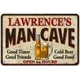 thumbnail image 1 of LAWRENCE'S Man Cave Sign 8 x 12 High Gloss Metal 208120011066, 1 of 1