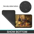 thumbnail image 3 of 2 Piece Red Wine Kitchen Rug Set, Wine Glasses Kitchen Rugs and Mats Non Skid Washable Absorbent Microfiber Kitchen Floor Decor Mat 17"x47"+17"x30", 3 of 6