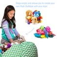 thumbnail image 2 of Posh Creations Bean Bag Stuffable Cover Only - Toy Organizer, Soft Canvas, Kids, 3 ft, Chevron Green and White, 2 of 3