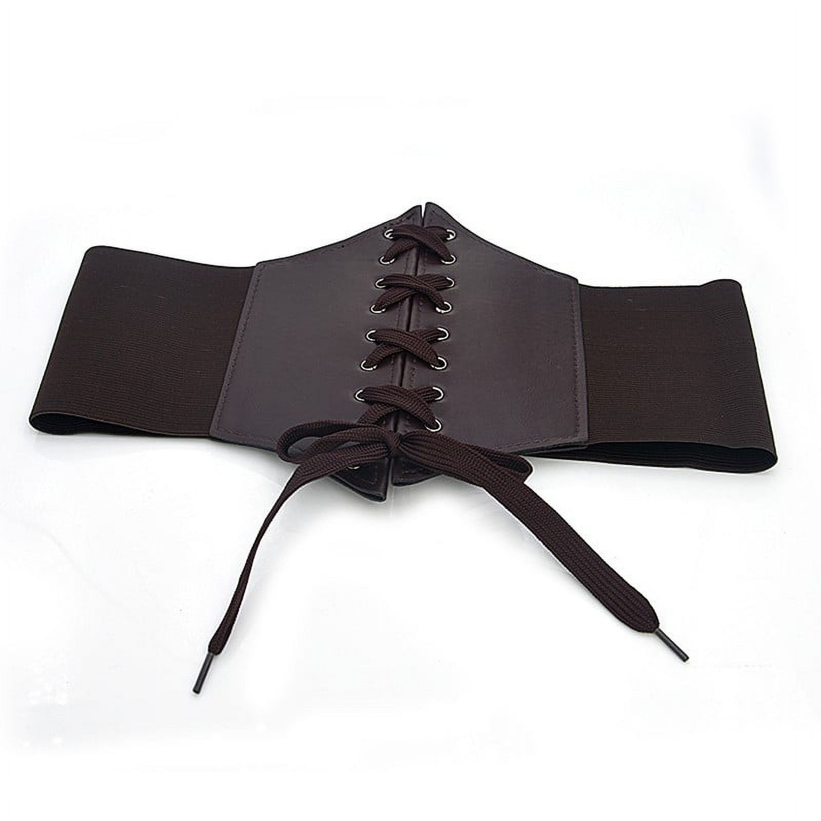 Corsetto-cintura In Tessuto Scamosciato Per Donna, Stile Vintage Medievale, Allacciatura Posteriore