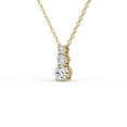 thumbnail image 2 of 1.50 CTW Lab Grown Diamond Three Stone Snow Hidden Bail Pendant in 14K Yellow Gold, 2 of 5