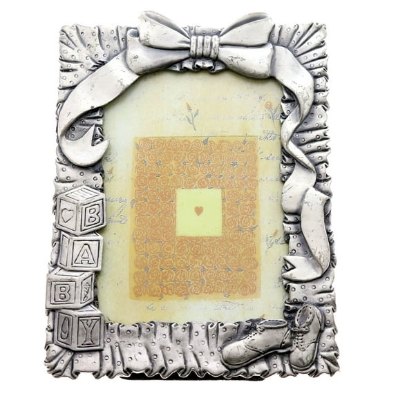 Mi Amore 3 1/2x5" display "Baby" Picture-Frame Pewter