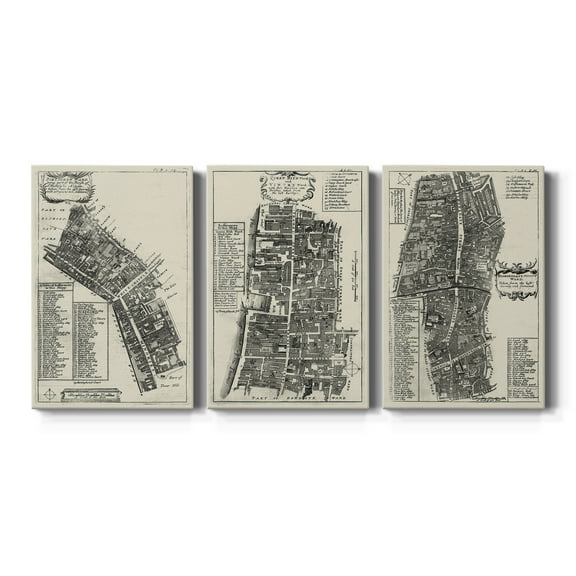 Quays of London III Premium Gallery Wrapped Canvas - Ready to Hang - 8 x 12 Each