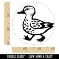 thumbnail image 2 of Cute Duck Walking Self-Inking Rubber Stamp Ink Stamper - Fuchsia Ink - Small 3/4 Inch, 2 of 7