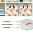 thumbnail image 4 of Yayeee Foldable Storage Basket for Shelves with Handles Waterproof Cloth Bins, White Autumn Leaves, 4 of 7