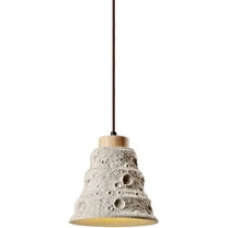 Mini Concrete Bedside Pendant Light, Small Farmhouse Cement Pendant Lighting, Japanese Style Minimalism Pendant Lamp, Retro Vintage Rustic Pendant Light Fixture for Kitchen Bar Above Sink Table