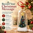 thumbnail image 4 of Recordable Christmas Tree Message in a Bottle Ornament with Playback | Voice Message Keepsake, Snow Scene Glass Bottle, Christmas Decoration, Shape B, 4 of 11