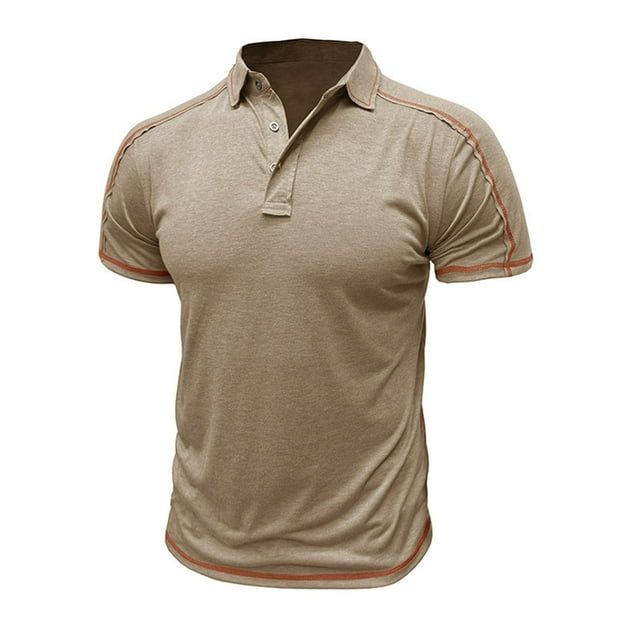 pstuiky Camisa de manga corta para hombre, Traje deportivo de manga corta para hombre, informal, a la moda, de color liso, elástico, para correr y fitness camisas casuales para hombre l