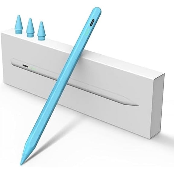 Stylus Pen for iPad W/Palm Rejection Tilt Sensitivity,13 Mins Fully Charged, Active Touch Screen Apple Pencil Compatible W/iPad 6/7/8/9/10,Pro12.9&11",Air3/4/5,mini5/6-BLUE