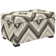 thumbnail image 2 of Safavieh Banc de Rangement en Bois de Hêtre Jeff au Design Tribal, 2 of 5