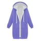 thumbnail image 5 of Chaquetas y abrigos casuales de manga larga con capucha para mujer, chaqueta de color liso, gruesa, de forro polar, informal, de invierno, con cremallera, manga larga, bolsillo, con capucha, suéter la, 5 of 6