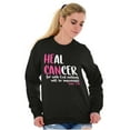 thumbnail image 4 of He Can Heal Cancer Religious BCA Women Crewneck Sweatshirt Brisco Brands M, 4 of 6