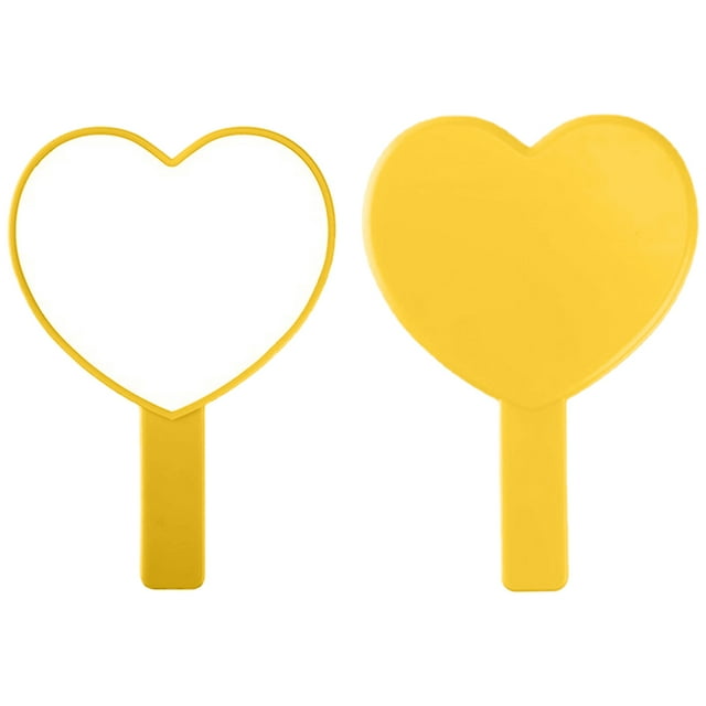 Heart-Shaped Travel Handheld Mirror, Cosmetic Hand Mirror
