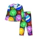 thumbnail image 1 of Balery Colorful Easter Eggs1 Conjunto de Pijama con Estampado para Mujer, Conjunto de Dos Piezas con Manga Larga, Ropa de Dormir Suave con Bolsillos, Pijamas Cómodos-XX-Large, 1 of 7