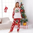 thumbnail image 2 of HAiming Ensembles de Pyjamas de Noël pour la Famille Arbre à Carreaux Confortables Manches Longues Col Rond Tenues de Festival Imprimées pour Fête, 2 of 8