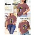 thumbnail image 5 of XCHQRTI Womens Plus Size Summer Sunset Graphic Tees Faith T-Shirts Christian Oversized Short Sleeve Tops, 5 of 9