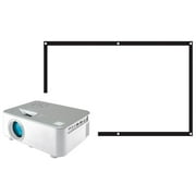 Restored RCA 720p Home Theater Projector with 100" Screen, White, RPJ170-Combo, 3 lbs, Streaming Stick Ready! (Refurbished)
