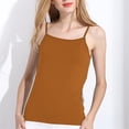 thumbnail image 2 of GZWYHT Silk Tops For Women,Form Fitting Scoop Neck Womens Camisole Tank Tops Spaghetti Strap Tank Top White Spaghetti Strap Tank Top Silk Tank Tops For Women Brown S, 2 of 5